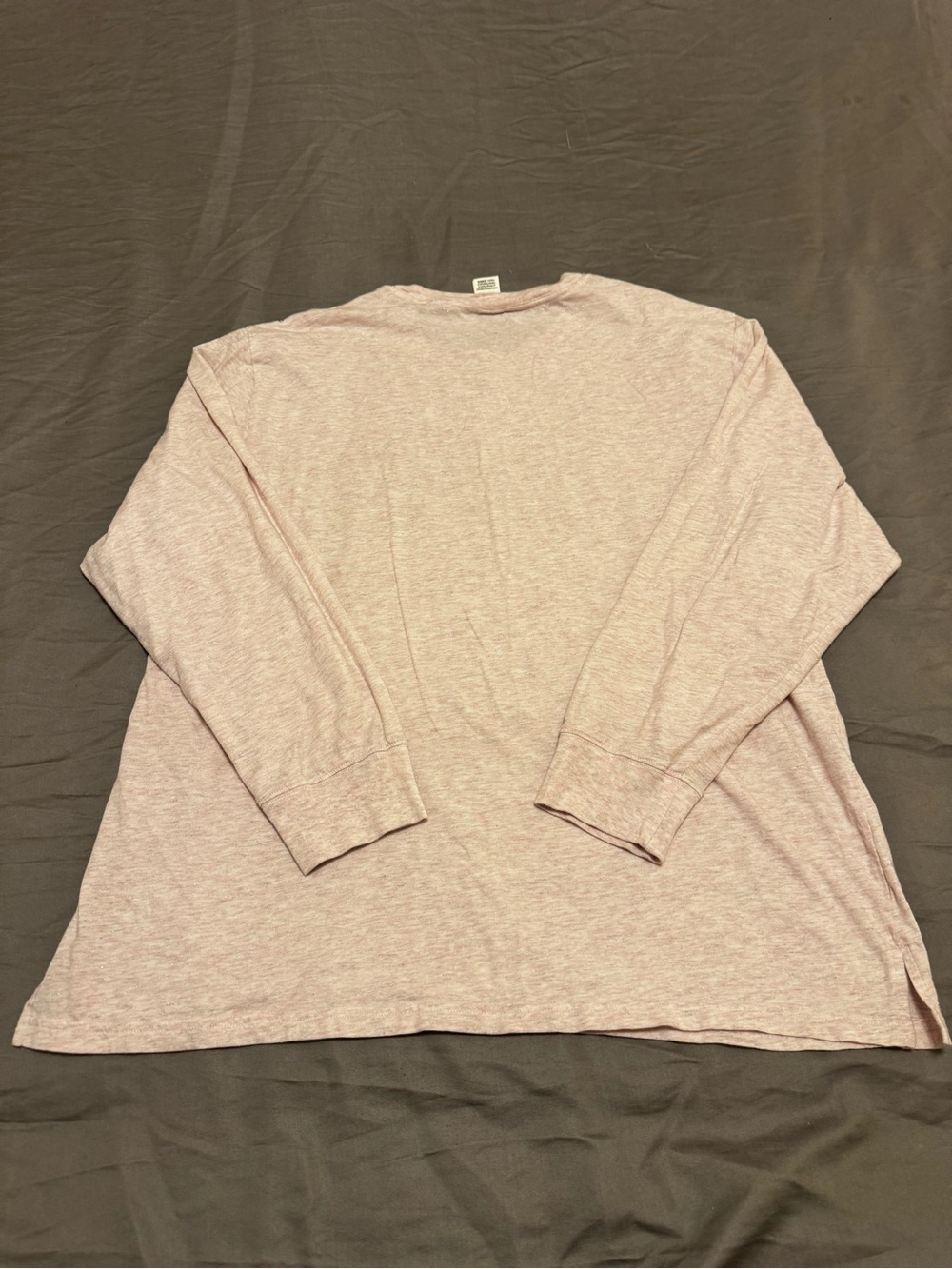 PINK Heathered Blush Long Sleeve Crew - Picture 2 of 6